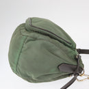 PRADA Shoulder Bag Nylon Green Gold Auth ka870-3