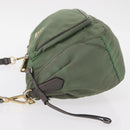 PRADA Shoulder Bag Nylon Green Gold Auth ka870-4