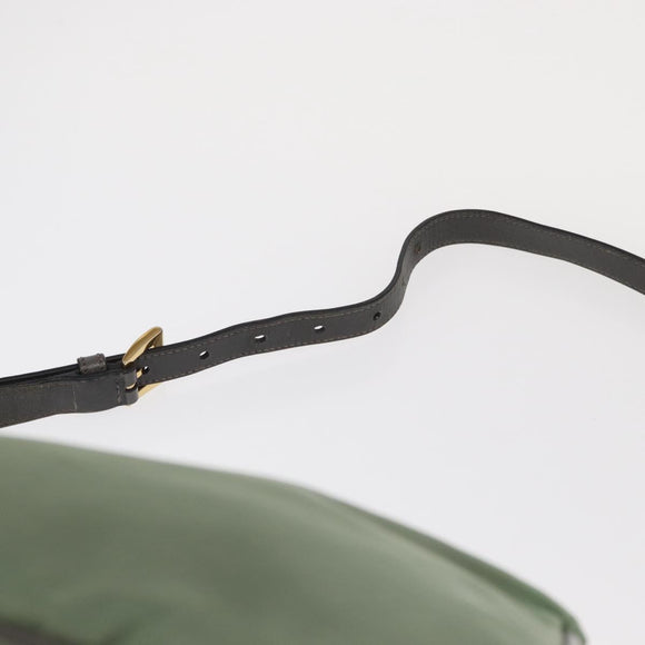 PRADA Shoulder Bag Nylon Green Gold Auth ka870