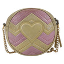 GUCCI Chain GG Marmont Shoulder Bag Leather Pink Gold 550154 Auth ka872-2