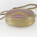 GUCCI Chain GG Marmont Shoulder Bag Leather Pink Gold 550154 Auth ka872-5