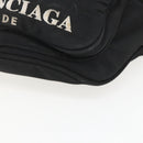 BALENCIAGA Body Bag Canvas Black 482389 Auth ka873-8