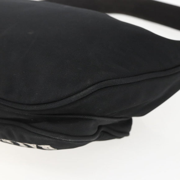 BALENCIAGA Body Bag Canvas Black 482389 Auth ka873