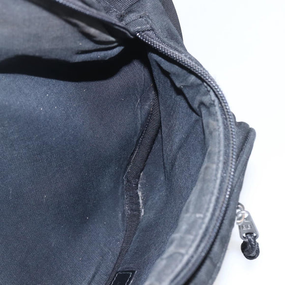 BALENCIAGA Body Bag Canvas Black 482389 Auth ka873