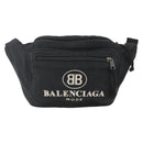 BALENCIAGA Body Bag Canvas Black 482389 Auth ka873-13