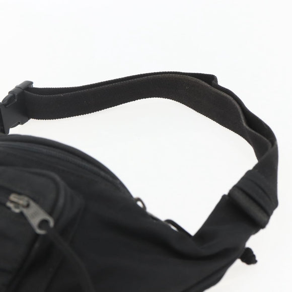 BALENCIAGA Body Bag Canvas Black 482389 Auth ka873
