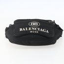 BALENCIAGA Body Bag Canvas Black 482389 Auth ka873-5