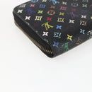 LOUIS VUITTON Monogram Multicolor Zippy Long Wallet Black M60243 LV Auth ka879-16