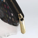 LOUIS VUITTON Monogram Multicolor Zippy Long Wallet Black M60243 LV Auth ka879-8