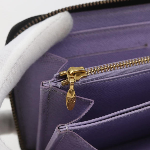 LOUIS VUITTON Monogram Multicolor Zippy Long Wallet Black M60243 LV Auth ka879