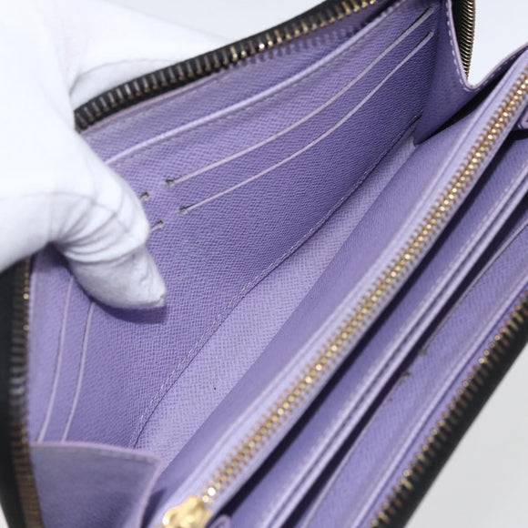 LOUIS VUITTON Monogram Multicolor Zippy Long Wallet Black M60243 LV Auth ka879