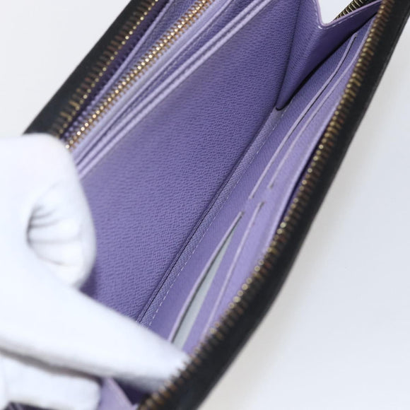 LOUIS VUITTON Monogram Multicolor Zippy Long Wallet Black M60243 LV Auth ka879