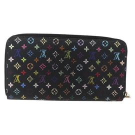 LOUIS VUITTON Monogram Multicolor Zippy Long Wallet Black M60243 LV Auth ka879 - 0