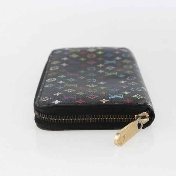 LOUIS VUITTON Monogram Multicolor Zippy Long Wallet Black M60243 LV Auth ka879