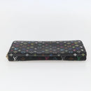LOUIS VUITTON Monogram Multicolor Zippy Long Wallet Black M60243 LV Auth ka879-6