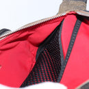 FENDI Pecan Canvas Body Bag Brown Black Silver Auth ka880-20