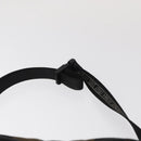 FENDI Pecan Canvas Body Bag Brown Black Silver Auth ka880-8