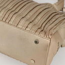 BVLGARI Hand Bag Leather 2way Gold Auth ka881-17