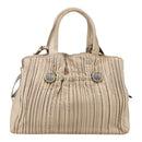 BVLGARI Hand Bag Leather 2way Gold Auth ka881-2