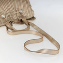 BVLGARI Hand Bag Leather 2way Gold Auth ka881-9