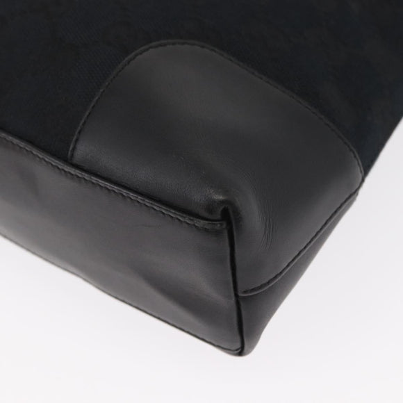 GUCCI GG Canvas Shoulder Bag Black Gold 001 4231 Auth ka883