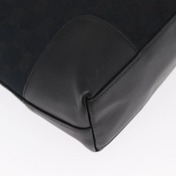 GUCCI GG Canvas Shoulder Bag Black Gold 001 4231 Auth ka883