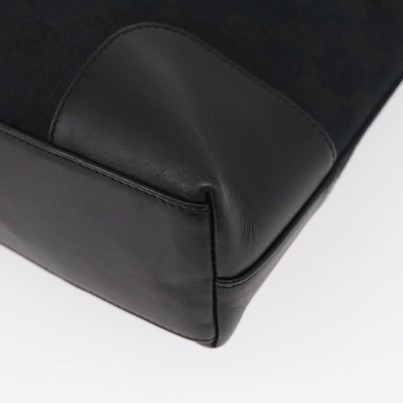 GUCCI GG Canvas Shoulder Bag Black Gold 001 4231 Auth ka883