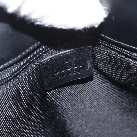 GUCCI GG Canvas Shoulder Bag Black Gold 001 4231 Auth ka883