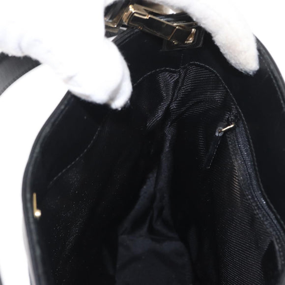 GUCCI GG Canvas Shoulder Bag Black Gold 001 4231 Auth ka883