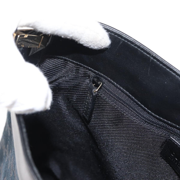 GUCCI GG Canvas Shoulder Bag Black Gold 001 4231 Auth ka883