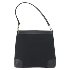 GUCCI GG Canvas Shoulder Bag Black Gold 001 4231 Auth ka883 - 0