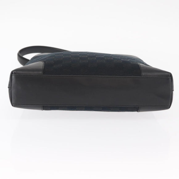 GUCCI GG Canvas Shoulder Bag Black Gold 001 4231 Auth ka883