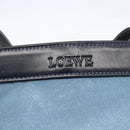 LOEWE Mesh Hand Bag Nylon Leather Blue Auth ka884-11