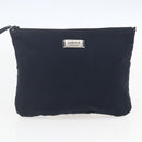 LOEWE Mesh Hand Bag Nylon Leather Blue Auth ka884-19