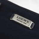 LOEWE Mesh Hand Bag Nylon Leather Blue Auth ka884-21