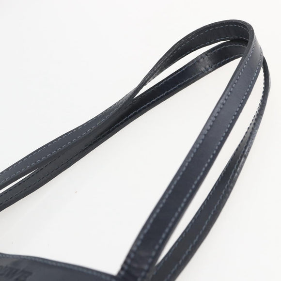 LOEWE Mesh Hand Bag Nylon Leather Blue Auth ka884