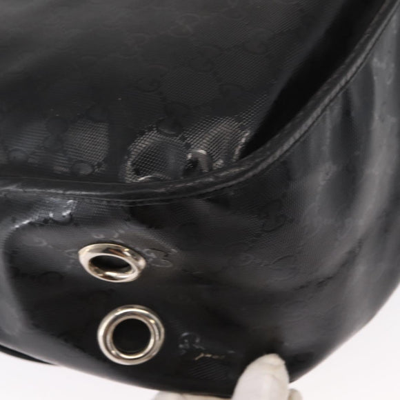 GUCCI GG Implementation Web Sherry Line Bag Black Silver 269376 Auth ka886