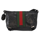 GUCCI GG Implementation Web Sherry Line Bag Black Silver 269376 Auth ka886-13