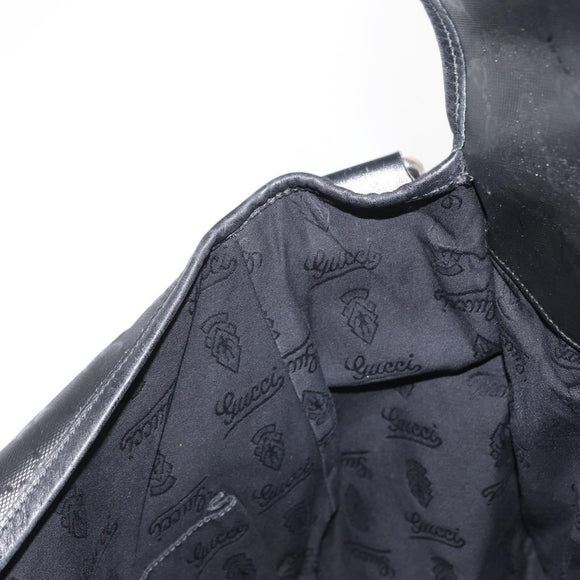 GUCCI GG Implementation Web Sherry Line Bag Black Silver 269376 Auth ka886