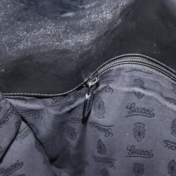 GUCCI GG Implementation Web Sherry Line Bag Black Silver 269376 Auth ka886