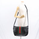GUCCI GG Implementation Web Sherry Line Bag Black Silver 269376 Auth ka886-25
