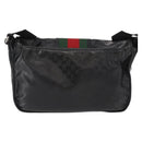 GUCCI GG Implementation Web Sherry Line Bag Black Silver 269376 Auth ka886-2