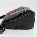 GUCCI GG Implementation Web Sherry Line Bag Black Silver 269376 Auth ka886-4