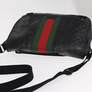 GUCCI GG Implementation Web Sherry Line Bag Black Silver 269376 Auth ka886-6