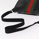 GUCCI GG Implementation Web Sherry Line Bag Black Silver 269376 Auth ka886-7