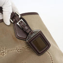 PRADA Tote Bag Canvas Beige Silver Auth ka887-10