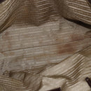 PRADA Tote Bag Canvas Beige Silver Auth ka887-11