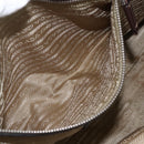PRADA Tote Bag Canvas Beige Silver Auth ka887-22