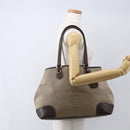 PRADA Tote Bag Canvas Beige Silver Auth ka887-23