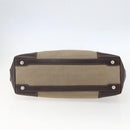 PRADA Tote Bag Canvas Beige Silver Auth ka887-5